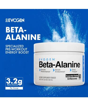 Evogen Beta-Alanine - Performance Enhancer | Boost Endurance Delay Fatigue | Unflavored | 60 Servings - Buy Online on GoSupps.com