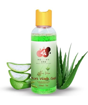 Yoni Feminine Care Gel Wash (5 oz) Hygiene Odor Cleanse Menstrual Support Restores PH Balance Soothes Itching and Burning Natural Blend with Aloe Vera
