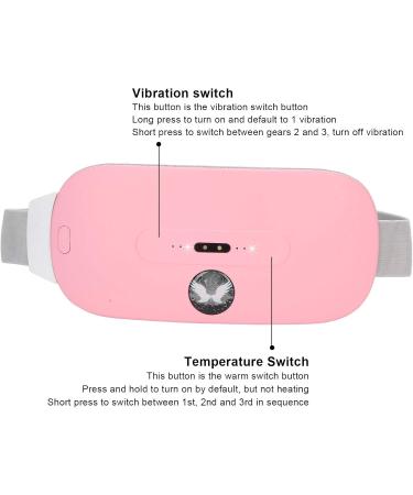 Menstrections Heating Pillows - 3 Heat Levels & Vibration Massage for Abdominal Cramp Relief | Electric Hip Belt (Pink) - International Shipping Available - Buy Online on GoSupps.com