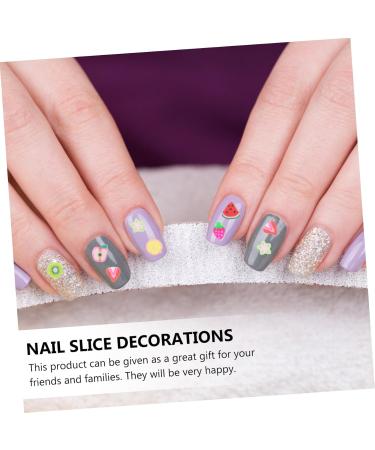 Gogogmee 24 Boxes Fruit Slice DIY Manicure Fruit Nail Slices Beads for Bracelets Fruit Stickers Cellphone Craft Slice Fruit Slices Nail Sticker Manicure Tips Slices Candy Decor Bangle Shine - Buy Online on GoSupps.com