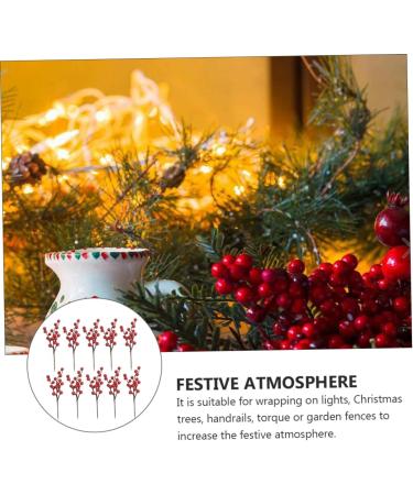 ABOOFAN 30 Pcs Christmas Imitation Fruit Christmas Floral Stems Picks Christmas Berry Christmas Flower Stems Picks Holly Berry Stems Tree Branch Decor Banquet Ornament Artificial Foam - Buy Online on GoSupps.com
