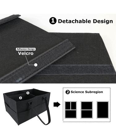 Twoyu 2Pack Baby Diaper Bag Caddy - Portable Organizer with Water Bottle Holder - Travel Handle Bag (Black) - Buy Online on GoSupps.com