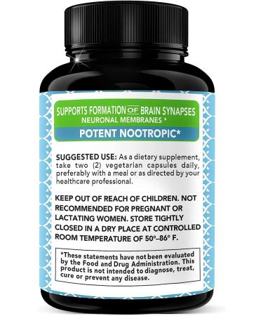 Alpha GPC Choline 600mg + Uridine Monophosphate 300mg Nootropic Supplement - Boost Focus, Energy & Cognitive Performance - 120 Veggie Capsules - Buy Online on GoSupps.com