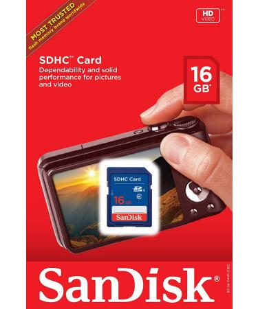 SanDisk 16 GB Class 2 SDHC Flash Memory Card SDSDB-016G-A11 Standard Packaging
