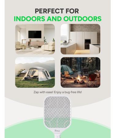 Buzbug Electric Fly Zapper - Handheld Insect Swatter 3800V Heavy Duty - Indoor Use - SA002 White - International Shipping Available - Buy Online on GoSupps.com