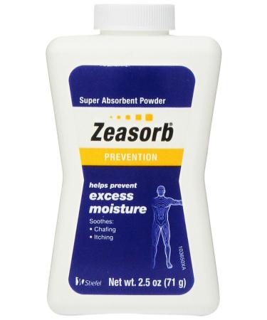 Zeasorb Prevention Super Absorbent Powder Foot Care 2.5-Ounce Bottles (Pack of 2) 2.5 Ounce (Pack of 2)