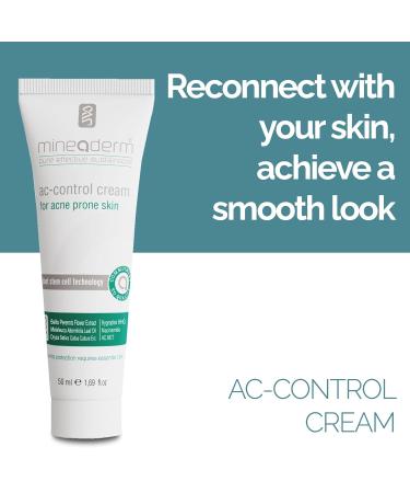 Mineaderm AC Control Cream for Oily & Acne-Prone Skin Lightweight Face Moisturizer with Tea Tree Oil Niacinamide & AC.NET Oil-Balancing Non-Drying Formula 1.69 fl oz - Buy Online on GoSupps.com