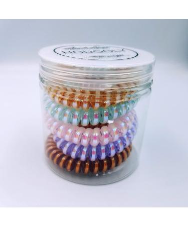Hodooly 6 Piece Spiral Hair Ties Set - Traceless Coil Hair Ties for Thick, Curly, and Long Hair - No Creases, No Headaches - Multicolor Mega Hair Coil Set - Buy Online on GoSupps.com