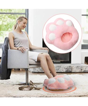 FECFUCY Heated Foot Warmers - Cozy Cat Paw Heating Pillows for Office & Travel | Pink Claw Model - Buy Online on GoSupps.com