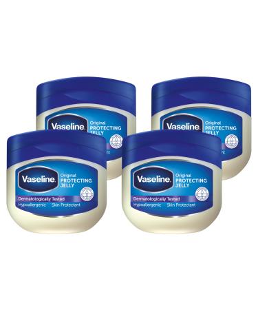 Unilever Vaseline Original Protecting Jelly cares for dry rough skin and provides relief from eczema 4 x 100 ml