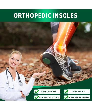Orthopedic Insoles for Flat Feet & Arthritis Relief - Women's Arch Support Insoles | 3/4 Length for Plantar Fasciitis & Supination | Size S (3.5-5) - Buy Online on GoSupps.com