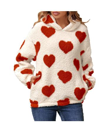 Hanxiulin fleece jacket plush jacket cuddly jacket women cardigan down jacket autumn winter coat breathable warm cuddly winter jacket red s