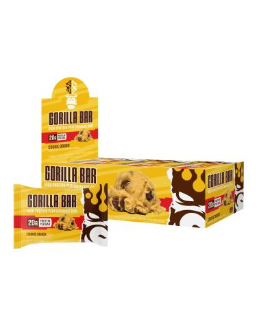 Gorilla Mind Protein Bars (Cookie Dough) - 20g High-Performance Protein Bar/Incredible Taste And Texture/Emphasis On Whey Protein Isolate