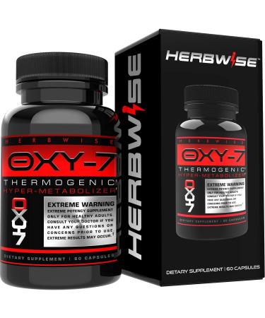 Herbwise Oxy-7 Thermogenic Fat Burner Hyper-Metabolizer, Diet Pill, Appetite Suppressant, Weight Loss Pills for Women and Men, 60 Veggie Capsules