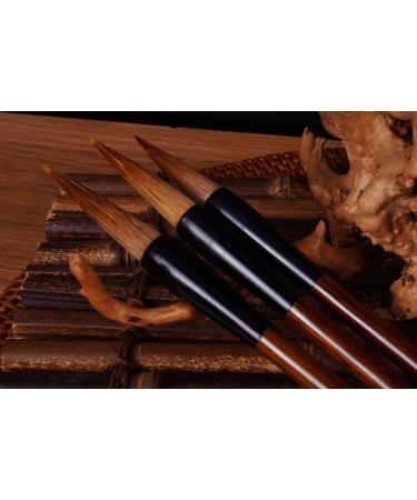 Hbasyp Chinese Traditional Calligraphy Brush Set - Wolf Hair/Sumi Drawing/Painting Set - Small Brown Box - Buy Online on GoSupps.com