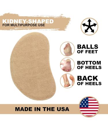 Adhesive Moleskin for Feet - 50 Precut Blister Bandages for Callus, Heel, Corns Prevention - Metatarsal & Kidney Pads - 1 Pack - Buy Online on GoSupps.com