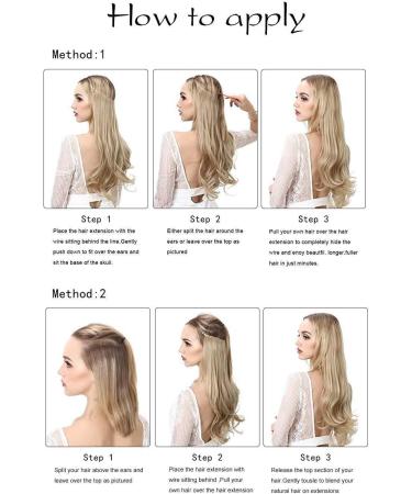 Natural wig piece one piece long straight hair high temperature silk fish line hair extension piece chenghuax (Color : 22/613# Size : 22) 22 22/613# - Buy Online on GoSupps.com