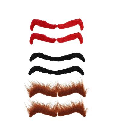 Fomiyes 18 Couples Halloween False Eyebrows & Facial Hair | Cosplay Props & Christmas Jewelry | International Shipping Available - Buy Online on GoSupps.com