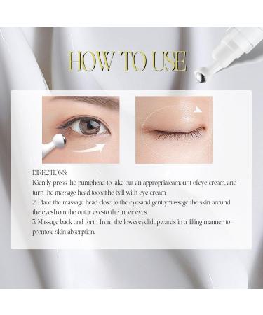 Snail Essence under Eye Cream - Ball Design Eye Bags Remover - Eye Cream for Dark Circles and Puffy Eyes - Anti Aging Eye Cream Tightening Lifting Sagging Skin - Repairing Skin - Buy Online on GoSupps.com