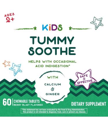 Nature's Way Kids Tummy Soothe - Berry Blast Chewable Tablets (60 ct) - Ages 2+ - Buy Online on GoSupps.com