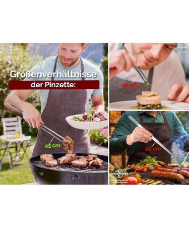 Stainless Steel Cooking Tweezers - 45cm Kitchen & Grill Tweezers for Precision Cooking | Buy Online Internationally - Buy Online on GoSupps.com