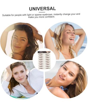 FOMIYES 72 Sheets Waterproof Eyebrow Stickers Make up Kit Fake Eyebrow Sticker Temporary Brow Tattoos Suite - Buy Online on GoSupps.com