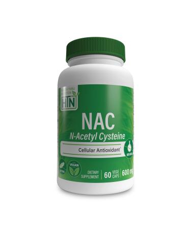 NAC N-Acetyl-Cysteine 600mg 60 VegeCaps | The Purest, Most Powerful NAC Supplement | Supports Healthy Lung & Liver Functions | Maintains Overall Cellular Health - Certified Vegan, Soy & Gluten Free