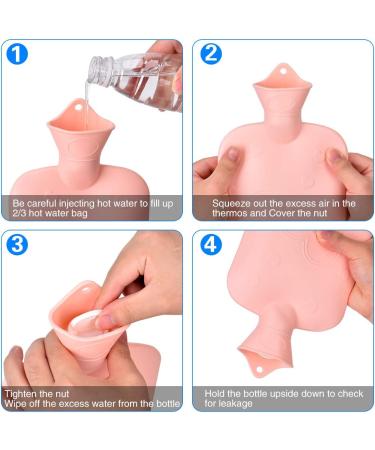 Queta Hot Water Bottle 1000ml - Thick Rubber Heat Bottle with Soft Plush Cover for Waist Abdomen Hands Shoulders & Neck Warmer - Ideal for International Shipping - Buy Online on GoSupps.com