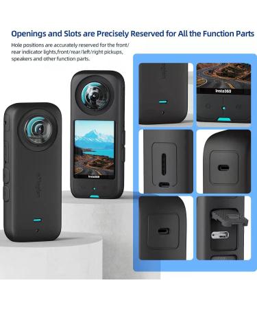 Debous Insta360 X3 Sticky Lens Guard Set with Screen Protector - Anti-scratch Tempered Glass Film and Soft Sleeve Cover - Buy Online on GoSupps.com
