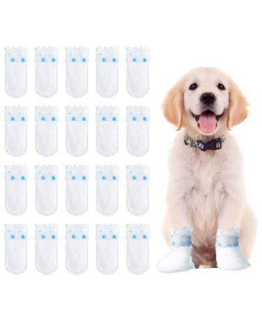 Disposable Dog Shoes 20PCS Disposable Dog Socks Paws Stop Licking with Self Adhesive Bandage Windproof Dirty Protection Pet Dog Boots Foot Cover for indoor & outdoor Walking (L) - Buy Online on GoSupps.com