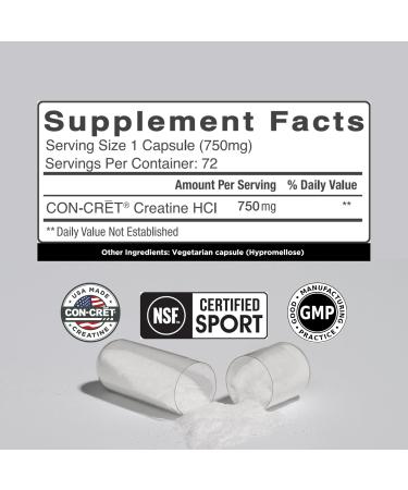 ProMera Sports Con-Cret Capsules - 72 Count | Pure Creatine for Enhanced Performance - Buy Online on GoSupps.com