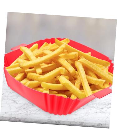 CIYODO Air Fryer Pan Silicone Pans for Baking Wax Paper Non Stick Silicone Mat for Air Fryer Washable Bread Red 24X19.5X5CM - Buy Online on GoSupps.com