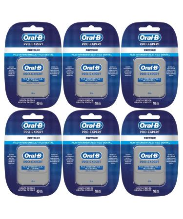 Oral-B Pro-Expert Dental Floss Premium 240 m (6 x 40 m) For Sensitive Teeth Gum Care Gingivitis Treatment Cool Mint 6 X 40 metri