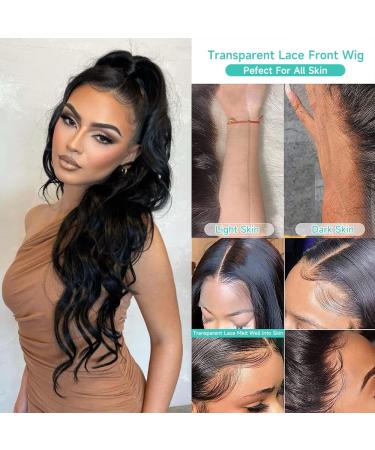 20 Inch 5x5 HD Lace Closure Body Wave Wig 150% Density | Brazilian Virgin Human Hair | Transparent Glueless Pre Plucked Wig with Baby Hair - Buy Online on GoSupps.com