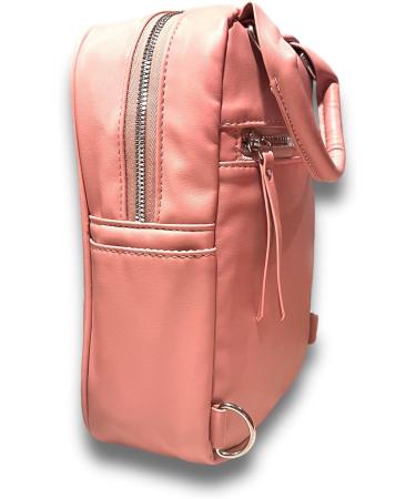 Ellie Dang Designs Cute Kawaii Boba Milk Tea Faux-Leather Shoulder/Crossbody Bag Backpack Pink - Buy Online on GoSupps.com