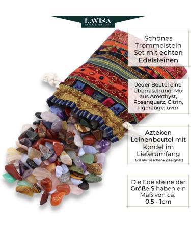Shop Lavisa Drum Stones 100% Natural Healing Gemstones for Water Treatment | Halbedelstein Mineral Mixture | 150g Gem Water Crystals - Buy Online on GoSupps.com