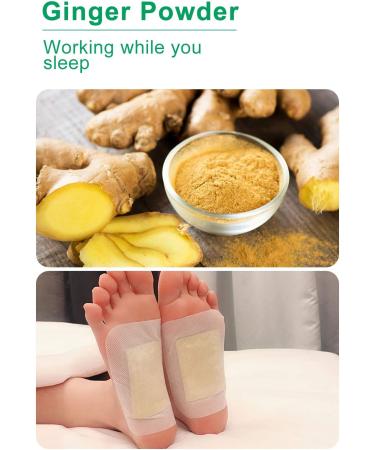 40 Ginger Foot Pads for Better Sleep, Easy Foot Care with Natural Ginger & Bamboo Vinegar Ingredients - Buy Online on GoSupps.com