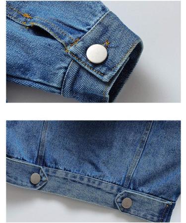 Odziezet Denim Hooded Jacket for Baby Boys | Long Sleeve Zipper Jean Coat | Spring Outfits 2-3 Years - Buy Online on GoSupps.com