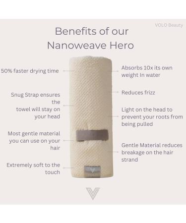VOLO Salt White Hair Towel Spa Set | Ultra Soft & Absorbent Nanoweave Fabric | Quick Drying | Towel, Headband & Scrunchie | Microfiber Hair Accessories - Buy Online on GoSupps.com