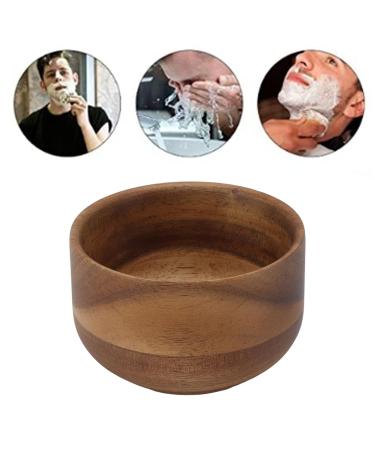 Wooden Men's Shaving Bowl - Burr-Free Compact Foam Mug for Home & Barber Shop - Buy Online on GoSupps.com