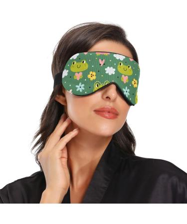 Light Blocking Breathable Eye Mask for Men and Women - Adjustable for Travel, Yoga, Meditation - Funny Frogs Design - Deep Sleep Comfort - Buy Online on GoSupps.com