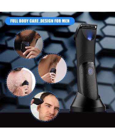 Electric Groin Hair Trimmer for Men & Women - Waterproof Body Groomer with LED Indicator - IPX7 Beard and Bikini Trimmer - Pubic Hair Shaver for Balls - 1PC - Buy Online on GoSupps.com