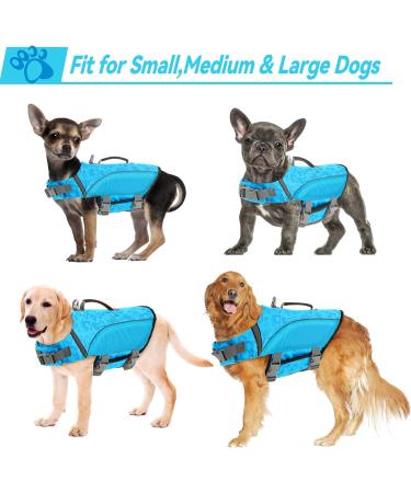 Alagirls Adjustable Dog Life Jacket Vest - Small Lifeguard for Swimming Blue (Chest 42-54cm) - Buy Online on GoSupps.com