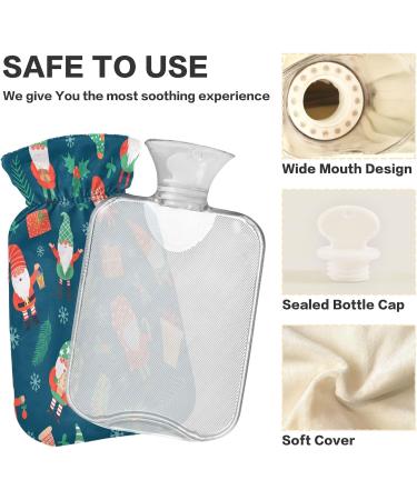 Funny Christmas Gnome Hot Water Bottle | 2L Fleece Cover for Hot & Cold Compresses - Perfect Holiday Gift - Buy Online on GoSupps.com