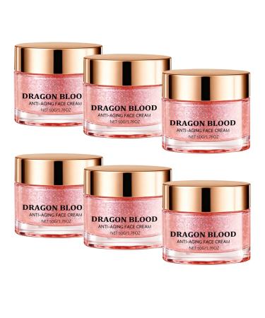 Nuvilo Dragon Blood 6-Pack Anti-Aging Face Creams 50g for Women - Moisturizing Anti-Wrinkle Cream for Fine Lines
