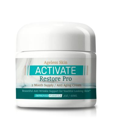 Ageless Skin Activate Restore Pro - Our Best Anti Aging Cream - Improved Formula 2 Month Supply - Help Reactivate Skin Health - Ageless Skincare Re-Activate Anti-Aging Wrinkle Cream