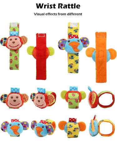 Sensory Plush Baby Rattle Toys for Newborns - Wrist, Foot, Handheld Rattles for Boys and Girls (A4) - Buy Online on GoSupps.com