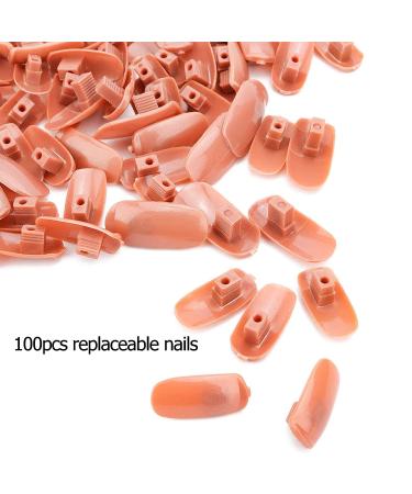 Flexible Nail Practice Hand with 100pcs Refill Tips - Manicure Training Kit - Buy Online on GoSupps.com