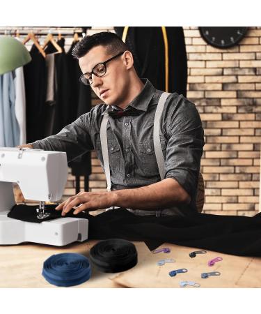 35 Yards/7 Assorted Colors Nylon Coil Zippers with 70 Zipper Sliders - DIY Sewing Craft Supplies - Cold Colors - Buy Online on GoSupps.com