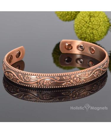 Holistic Magnets Copper Bracelet for Women - Arthritis & Tendinitis Relief - Pure Copper Joint Healing Gift - Adjustable Size S/M (Wrist 15-18cm) - Buy Online on GoSupps.com